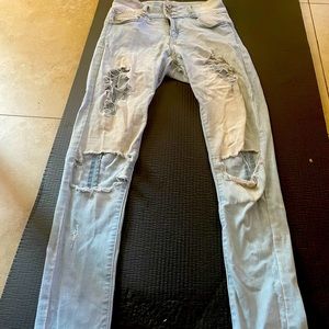 Distressed jeans